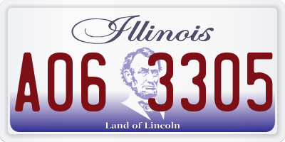IL license plate A063305