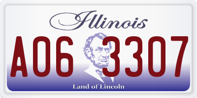 IL license plate A063307