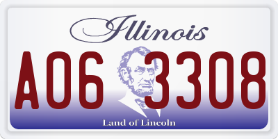 IL license plate A063308