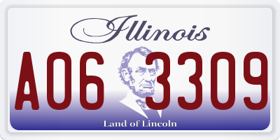 IL license plate A063309