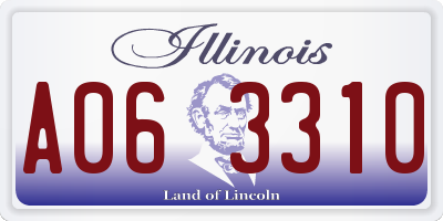 IL license plate A063310