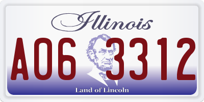 IL license plate A063312