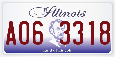 IL license plate A063318