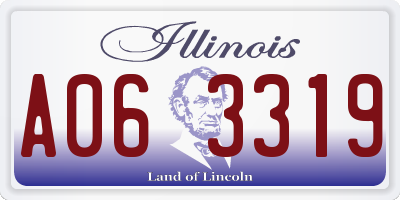 IL license plate A063319