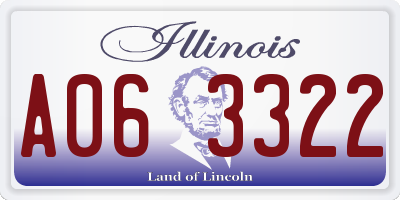 IL license plate A063322