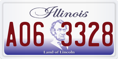 IL license plate A063328