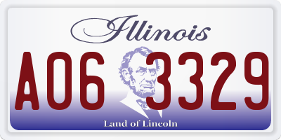 IL license plate A063329