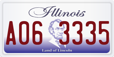 IL license plate A063335