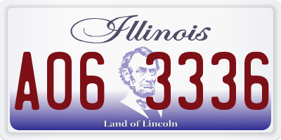 IL license plate A063336