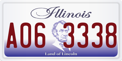 IL license plate A063338