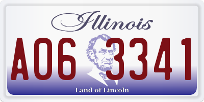 IL license plate A063341