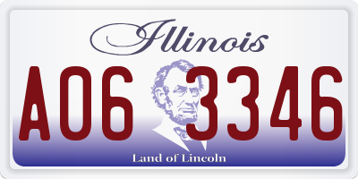 IL license plate A063346