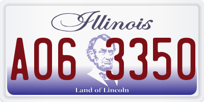 IL license plate A063350