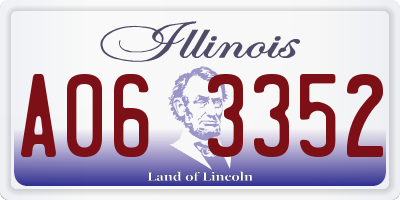 IL license plate A063352