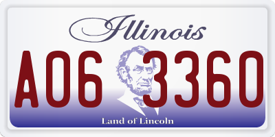 IL license plate A063360
