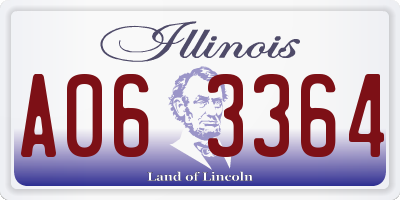 IL license plate A063364