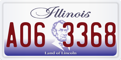 IL license plate A063368