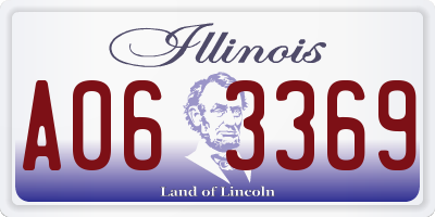 IL license plate A063369