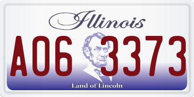 IL license plate A063373