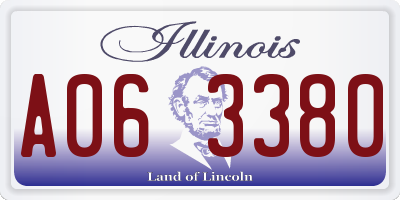 IL license plate A063380