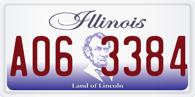 IL license plate A063384