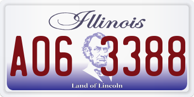 IL license plate A063388
