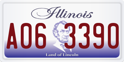 IL license plate A063390