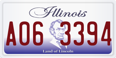 IL license plate A063394