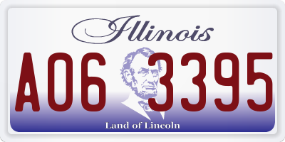 IL license plate A063395