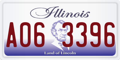 IL license plate A063396