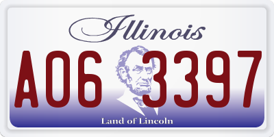 IL license plate A063397