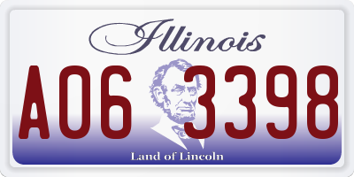 IL license plate A063398