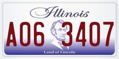 IL license plate A063407