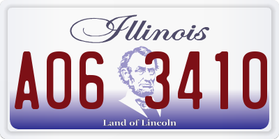 IL license plate A063410