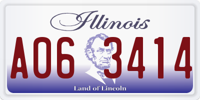 IL license plate A063414