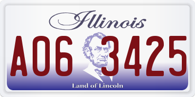 IL license plate A063425