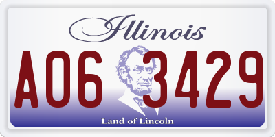 IL license plate A063429