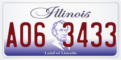 IL license plate A063433