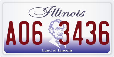 IL license plate A063436