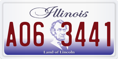 IL license plate A063441