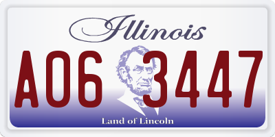 IL license plate A063447