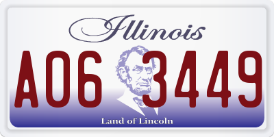 IL license plate A063449