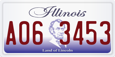 IL license plate A063453