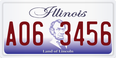 IL license plate A063456