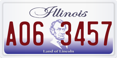 IL license plate A063457