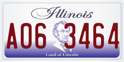 IL license plate A063464