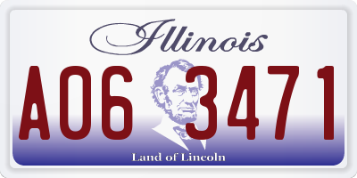 IL license plate A063471