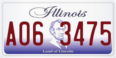 IL license plate A063475