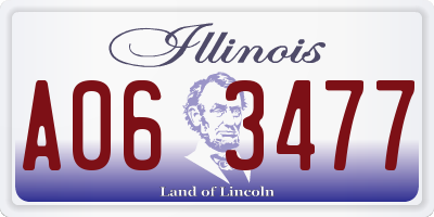 IL license plate A063477