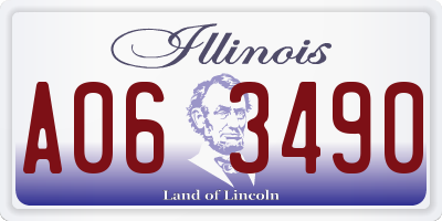 IL license plate A063490